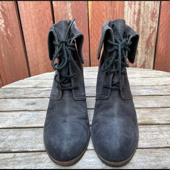 TESORI Lace Up Wedge Ankle Boots Booties - Picture 3 of 8